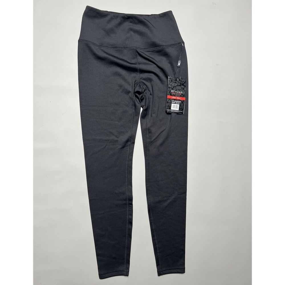 NWT Spyder Active Women's High Rise Ankle Compression Leggings Black Size S‎